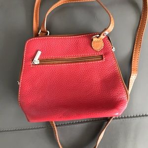 Cute red leather purse from Italy